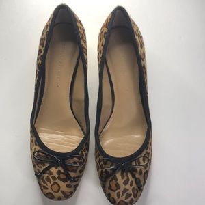 Banana Republic leopard Print Blocked Shoes Size 8